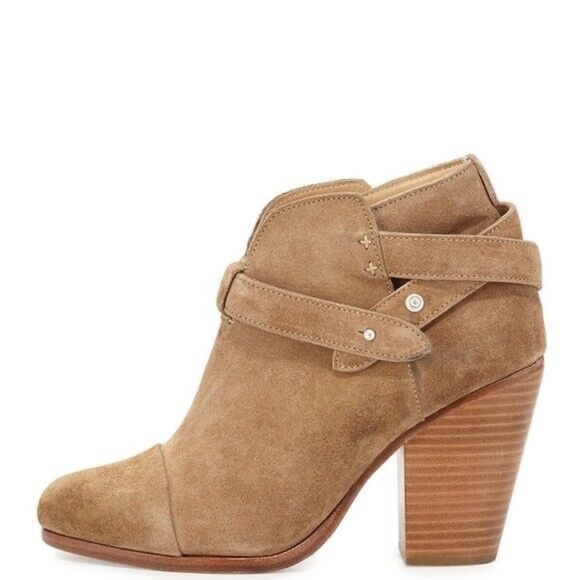 RAG & BONE Harrow Suede Ankle Boots Bootie Ankle Straps Hazel Tan 36.5 - Picture 13 of 13